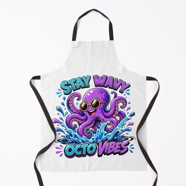 Item preview, Stay Wavy Octo Vibes Cool Octopus Cartoon Summer T-Shirt designed and sold by M.Store.