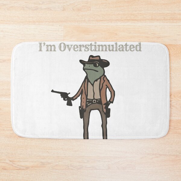 Item preview, Overstimulated Cowboy Amphibian Saying designed and sold by msolgray.