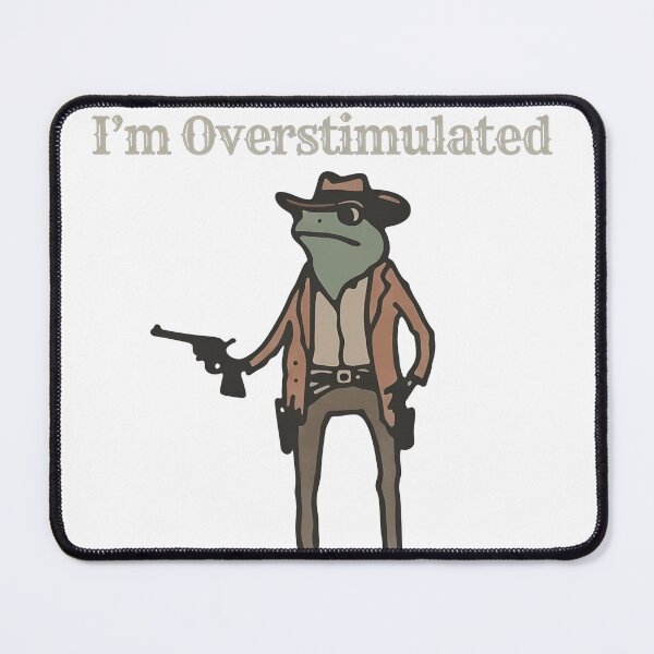 Item preview, Overstimulated Cowboy Amphibian Saying designed and sold by msolgray.