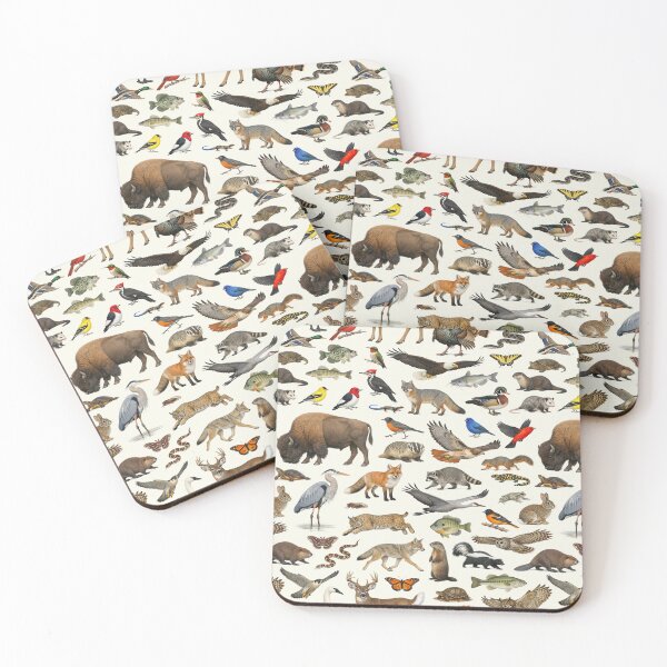Item preview, Animals of Illinois Retro Style Identification Chart designed and sold by kakarikihill.