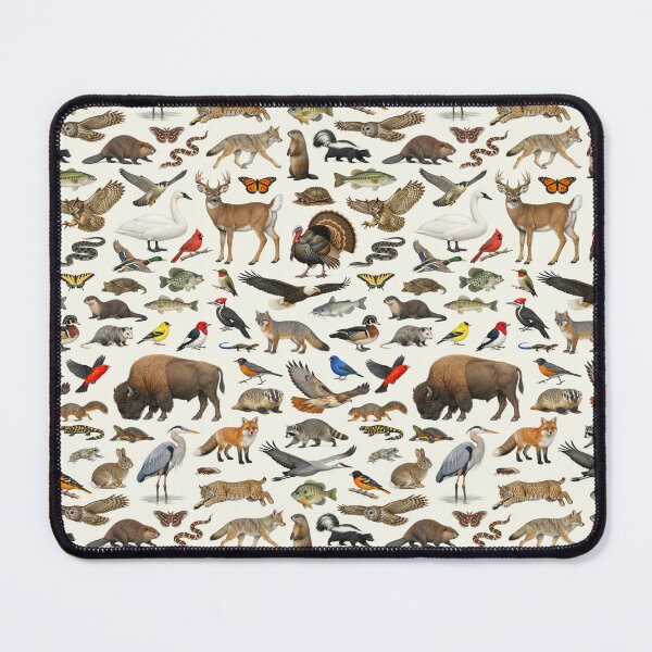 Item preview, Animals of Illinois Retro Style Identification Chart designed and sold by kakarikihill.