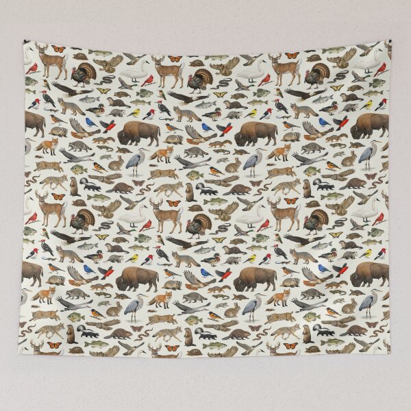 Item preview, Animals of Illinois Retro Style Identification Chart designed and sold by kakarikihill.