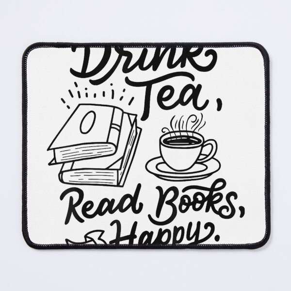 Item preview, Drink Tea Read Books Be Happy Geeky Book Worm T-Shirt Small designed and sold by JJLetterDesigns.