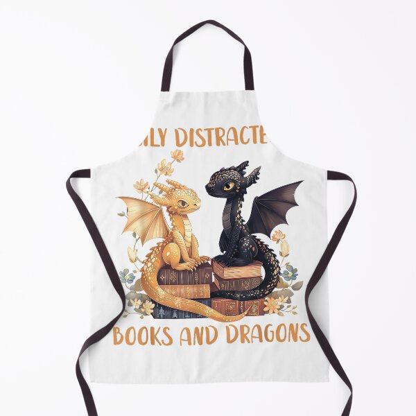 Item preview, Easily Distracted by Books & Dragons Librarian Book Lover T-Shirt designed and sold by Voila-creative.