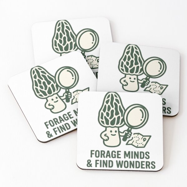 Item preview, Minimalist Morel Mushroom Foraging Line Art T-Shirt . designed and sold by  TrendForge.