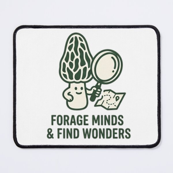 Item preview, Minimalist Morel Mushroom Foraging Line Art T-Shirt . designed and sold by  BreedCraft Studio.