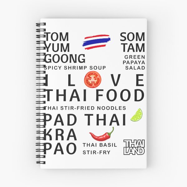 Item preview, I Love Thai Food Typography Design | Pad Thai Tom Yum Goong Som Tam Pad Kra Pao Thailand designed and sold by CHANCHANAI.