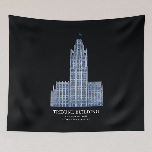 Item preview, Chicago landmark: gothic skyscraper with flag atop designed and sold by Rue Market.