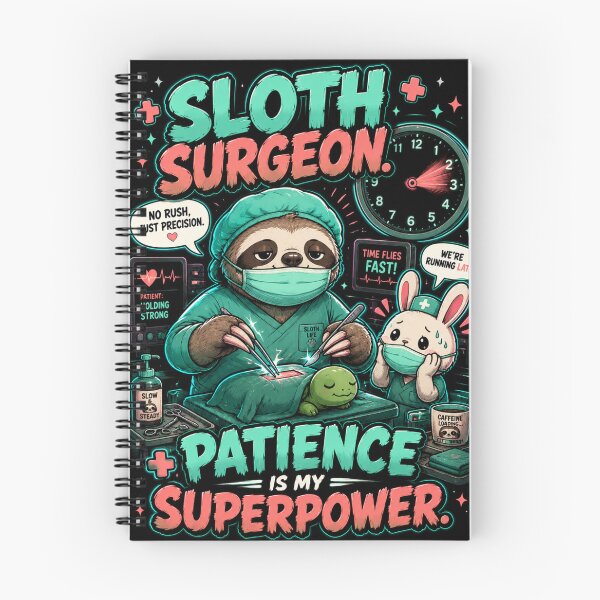 Item preview, Sloth Surgeon Shirt Patience Is My Superpower — Funny Doctor Nurse Gift Cute Sloth Medical Humor No Rush Just Precision Tee designed and sold by MaynyStudio.