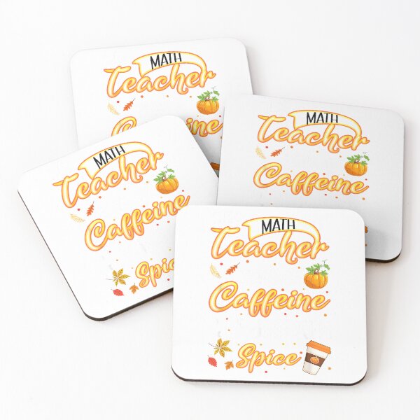 Item preview, Fall Season Math Teacher Caffeine Pumpkin Spice Latte Coffee T-Shirt designed and sold by SavsMerch.