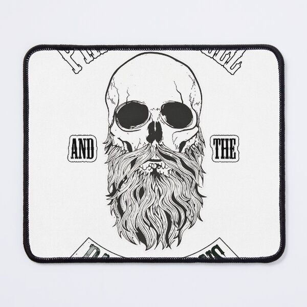 Item preview, Band Logo Skull With Beard Motif Emblem designed and sold by HumorInHues.