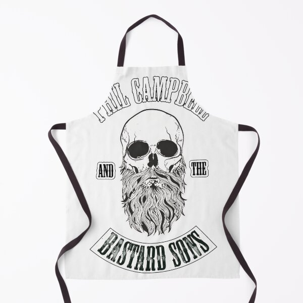 Item preview, Band Logo Skull With Beard Motif Emblem designed and sold by HumorInHues.