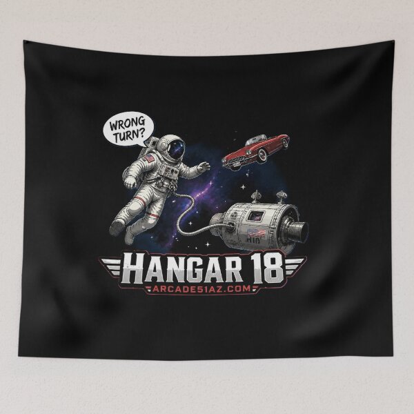 Item preview, Funny: Astronaut In Space see's Red Car Floating designed and sold by Arcade51az.