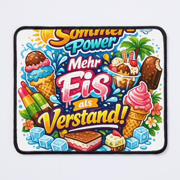 Item preview, Summer Power: More Ice Than Brains Design – Fun holiday motif for ice cream lovers, sun & good vibes designed and sold by CoolContent Factory.