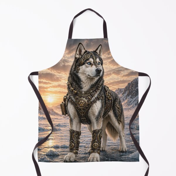 Item preview, Steampunk Siberian Husky Shirt - Mechanical Siberian Husky Art - Wolf Like Dog designed and sold by Altered Art By Steve.