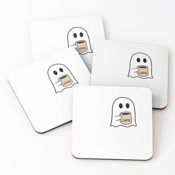 Item preview, Ghost Drinking Coffee Funny Halloween Costume Coffee Lover T-Shirt designed and sold by KTY-NUSS.