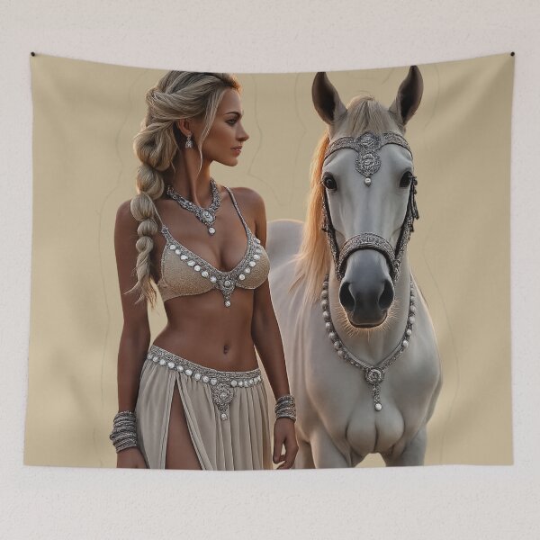 Item preview, Golden Beach Goddess and Cosmic Companion Horse Guardian  designed and sold by highvibz72.