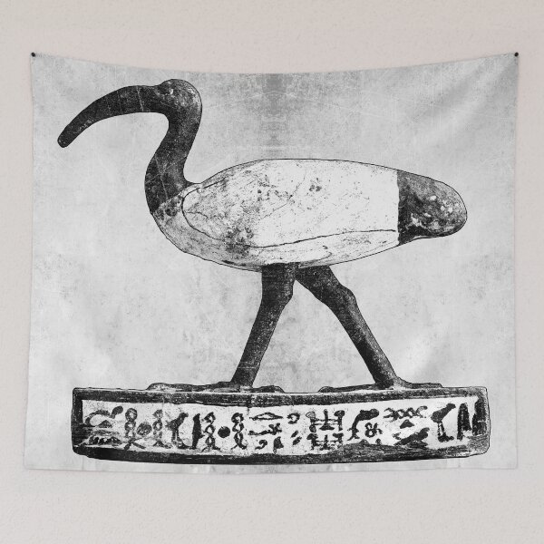 Item preview, Ancient Egyptian Thoth Ibis Bird Artifact Hieroglyphic Base 712 BCE designed and sold by Ghoul Enterprises.