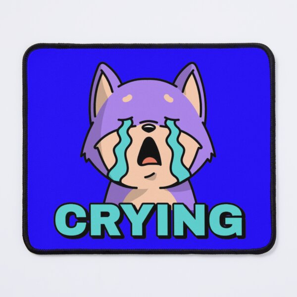Item preview, Crying Funny Purple Wolf Chat Emote designed and sold by GenZFashion000.