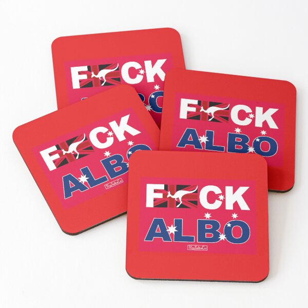 Item preview, F ck Albo Bumper Sticker Red designed and sold by PISS TAKE .