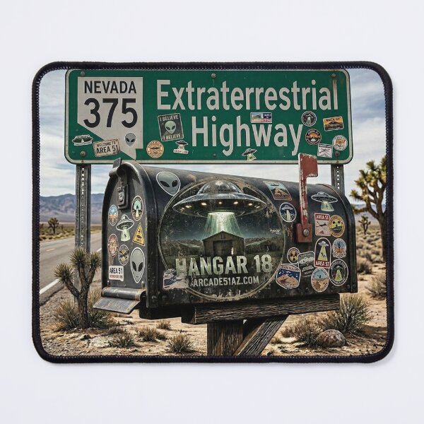 Item preview, E.T. Highway & Infamous Black Mailbox designed and sold by Arcade51az.