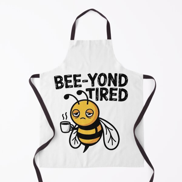 Item preview, Bee‑yond Tired – Cute Tired Bee Pun designed and sold by JPees.