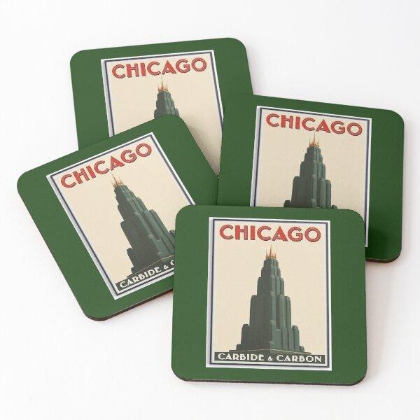 Item preview, Chicago Carbide & Carbon Art Deco skyscraper poster designed and sold by Rue Market.