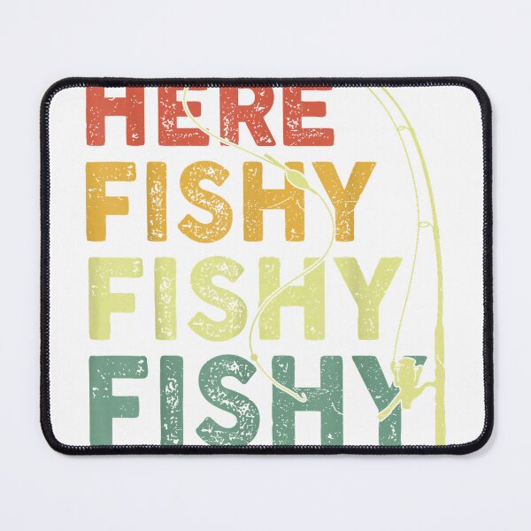 Item preview, Fishing Here-Fishy Bass Fish Dad Funny T-Shirt designed and sold by Badriiiii.