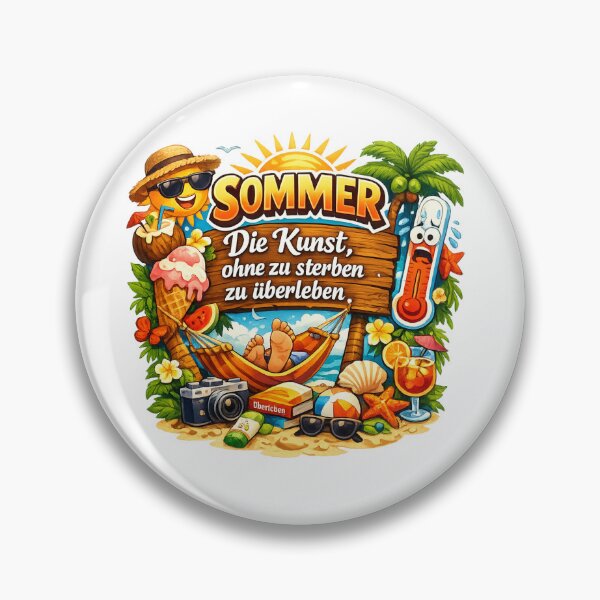 Item preview, Summer sunburn heatwave survival design – Funny holiday motif for everyone who takes the heat with humor designed and sold by CoolContent Factory.