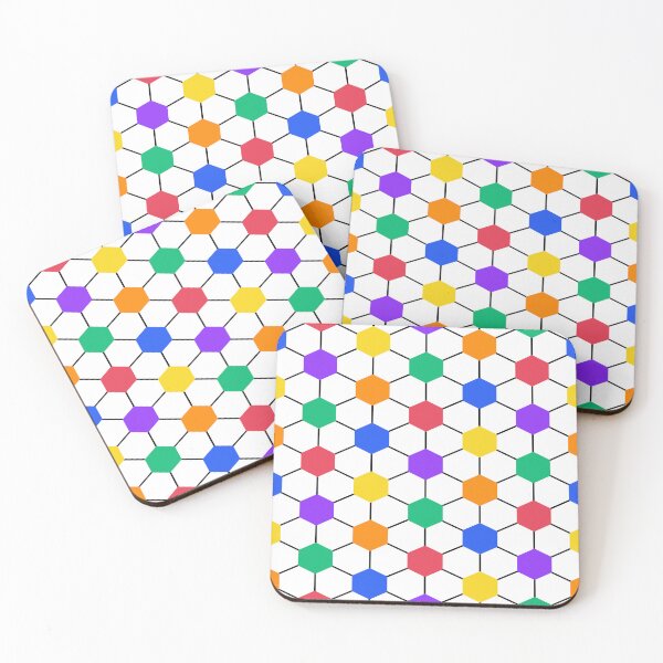 Item preview, Bright Colourful Soccer Ball Hexagon Pattern designed and sold by BlackthornDsign.