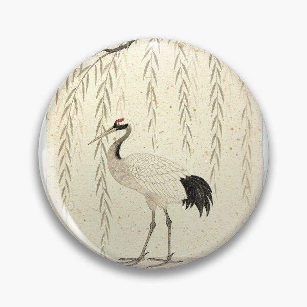 Item preview, Ink Crane Among Willow Branches designed and sold by PictorialWhimsy.
