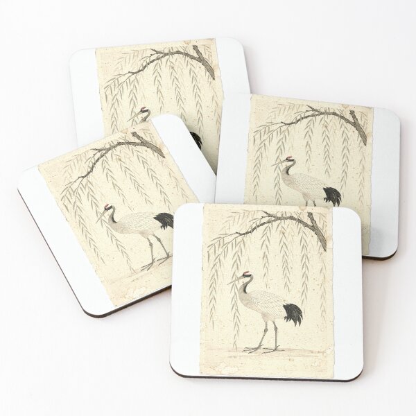 Item preview, Ink Crane Among Willow Branches designed and sold by PictorialWhimsy.