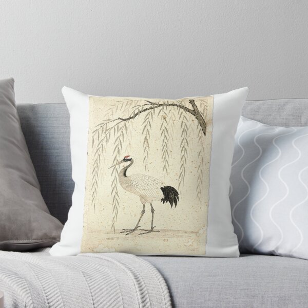 Item preview, Ink Crane Among Willow Branches designed and sold by PictorialWhimsy.