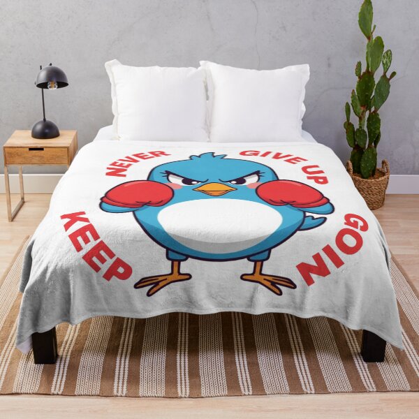 Item preview, Never Give Up - Cute Boxing Angry Bird designed and sold by BrokenVibe.