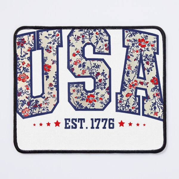 Item preview, Floral USA Est 1776 Patriotic Wildflower 4th of July Retro T-Shirt designed and sold by Voila-creative.