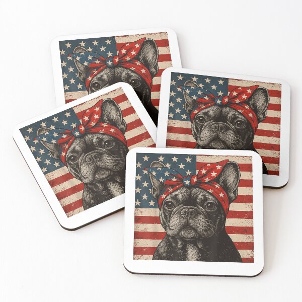 Item preview, Frenchie Bow Dog Patriotic 4th of July Men Women Kids T-Shirt designed and sold by DArtfulStudio.