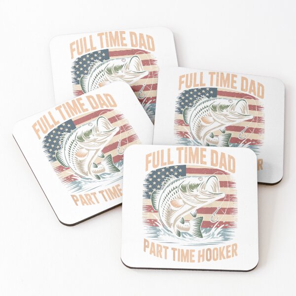 Item preview, Full Time Dad Part Time Hooker Fishing 4th July On-Back Mens T-Shirt designed and sold by Othinus.