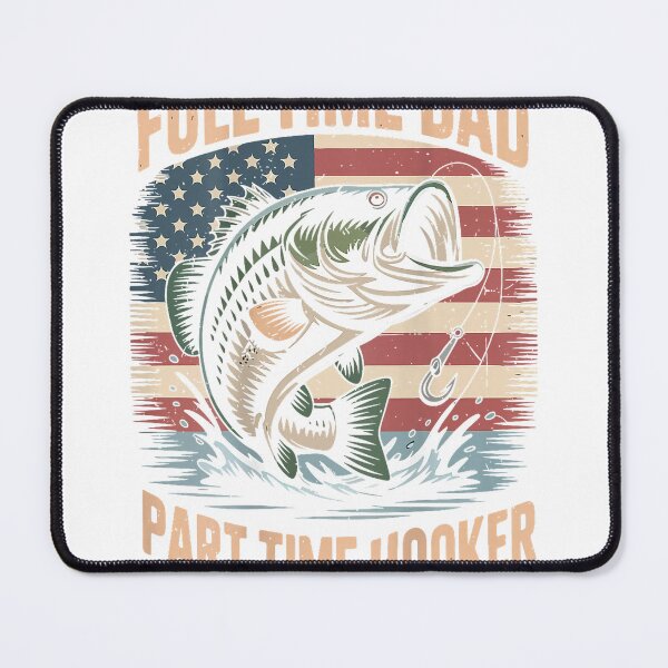 Item preview, Full Time Dad Part Time Hooker Fishing 4th July On-Back Mens T-Shirt designed and sold by Othinus.