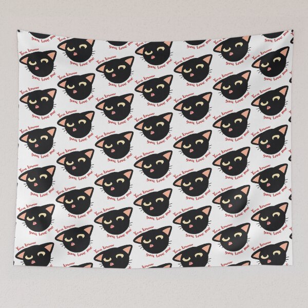 Item preview, You Know You Love Me Silly Black Cat designed and sold by Deep Descent.
