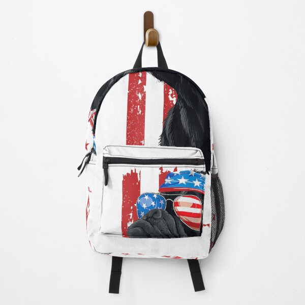 Item preview, Funny Black Pug 4th of July Dog Mom Dog Dad Merica USA Flag T-Shirt designed and sold by Badriiiii.