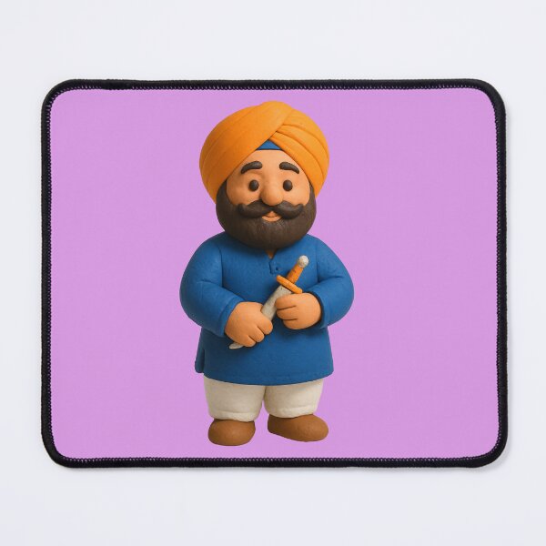 Item preview, Cute Punjabi Sikh 3D Clay Character designed and sold by krazzyremo.