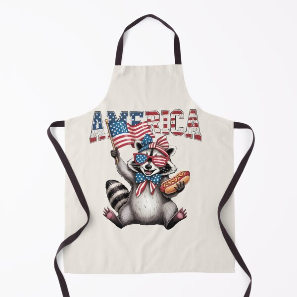 Item preview, America Patriotic Raccoon Shirt – Funny 4th of July Trash Panda USA Flag Hot Dog T-Shirt designed and sold by ZyxDes.