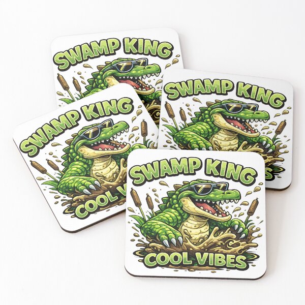 Item preview, Swamp King Cool Vibes Funny Crocodile Cartoon T-Shirt designed and sold by M.Store.