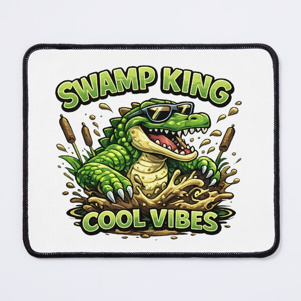 Item preview, Swamp King Cool Vibes Funny Crocodile Cartoon T-Shirt designed and sold by M.Store.