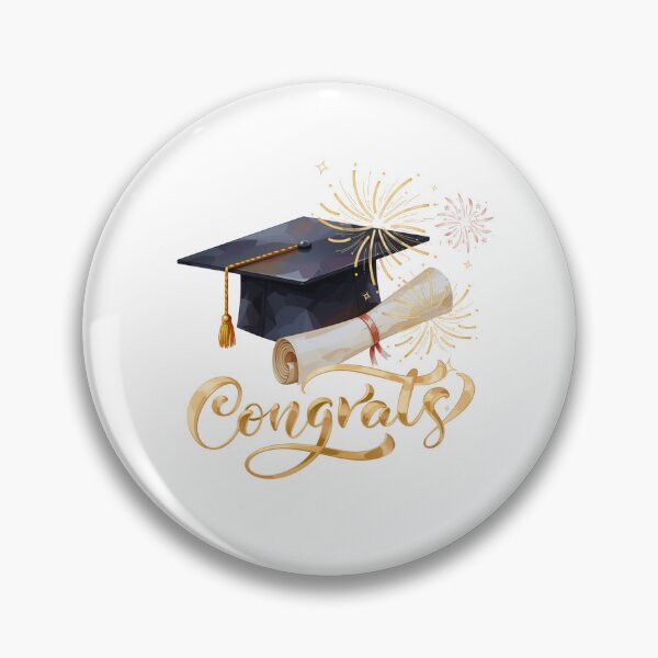 Item preview, Congrats Graduate with Black Graduation Hat & Fireworks designed and sold by jeweleddesigns.