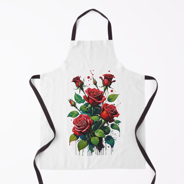 Item preview, Red Roses Bouquet Watercolor Splatter Art designed and sold by AlxVel.