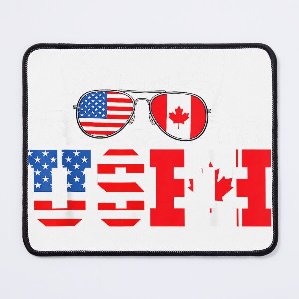 Item preview, Funny Cat Lover Maple Leaf Canadian & USA Flag Canada Day T-Shirt designed and sold by Voila-creative.