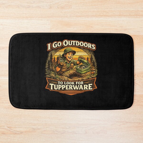Item preview, I Go Outdoors To Look For Tupperware Funny Geocaching Vintage T-Shirt . designed and sold by  BreedCraft Studio.