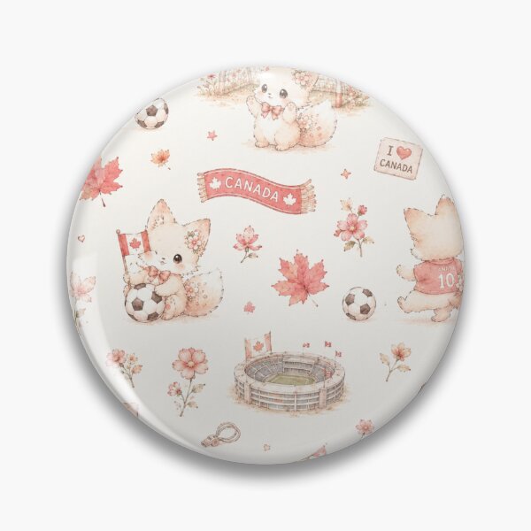 Item preview, Tinia Cute Soccer Fox Pattern | Canada Vancouver Cheer designed and sold by Tingmade Studio.
