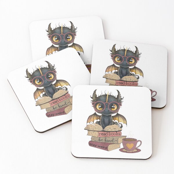 Item preview, Funny Dragon Read Books Be Kind Stay Weird Book Lover T-Shirt designed and sold by DArtfulStudio.